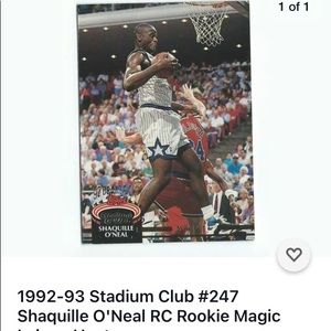 Topps Stadium club basketball 🏀 247 Shaw O’Neal